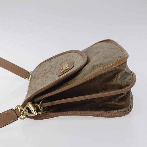 CELINE C Sulky Shoulder Bag Coated Canvas Beige Gold - Picture 5 of 12